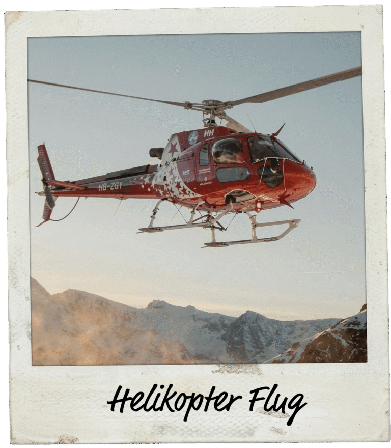 Polaroid-Foto eine Helikopter